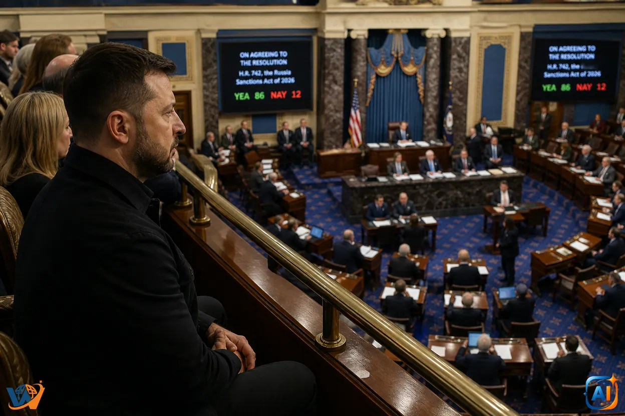 Zelenski asistă la votul care lovește finanțarea Rusiei