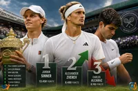 Schimbare importantă în clasamentul ATP după Wimbledon, Zverev urcă, Alcaraz coboară