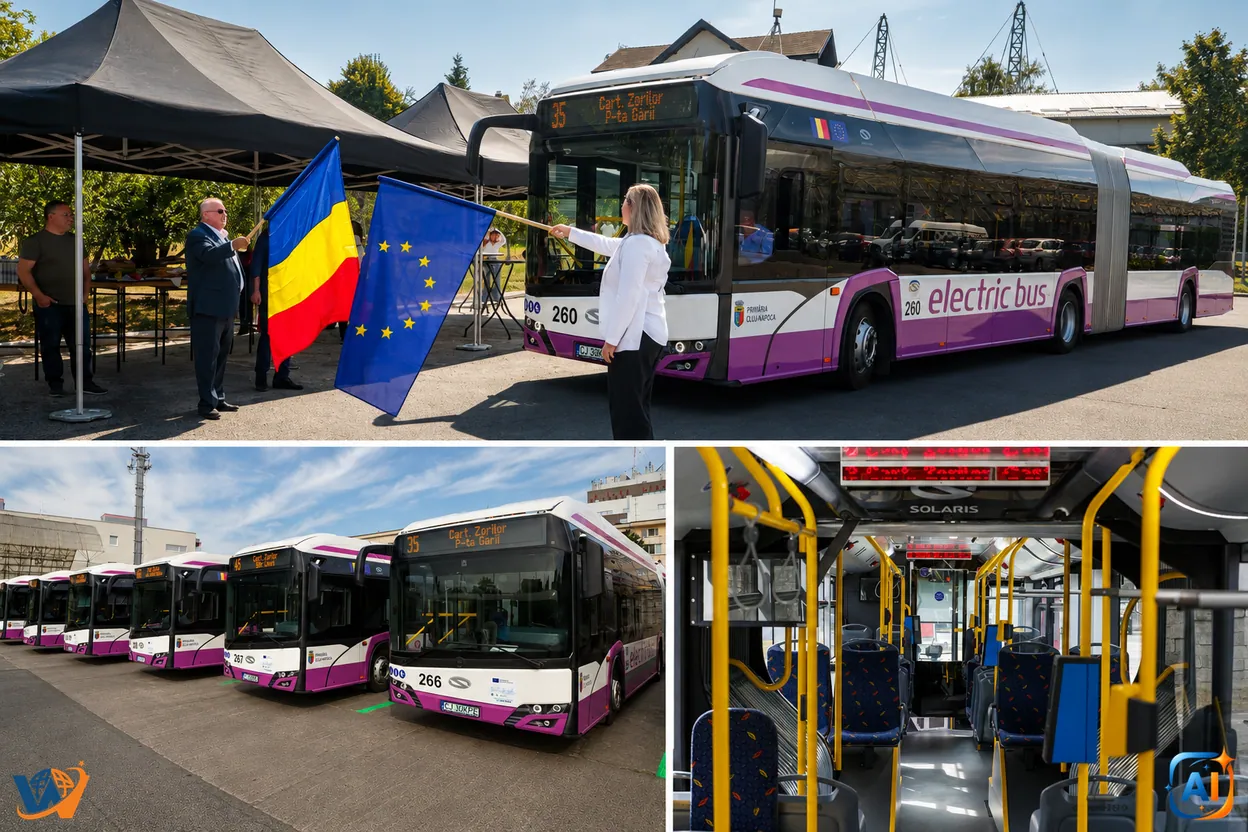 40 de autobuze electrice noi, în circulație la Cluj-Napoca