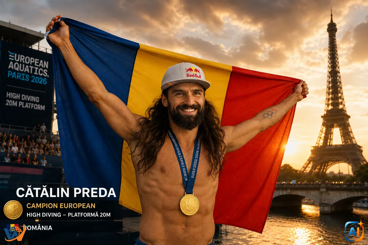 Cătălin Preda, campion european la Paris după o săritură fantastică