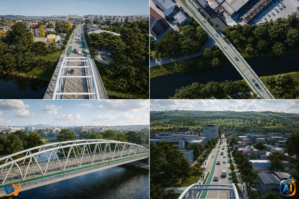 Clujul construiește un nou pod peste Someșul Mic