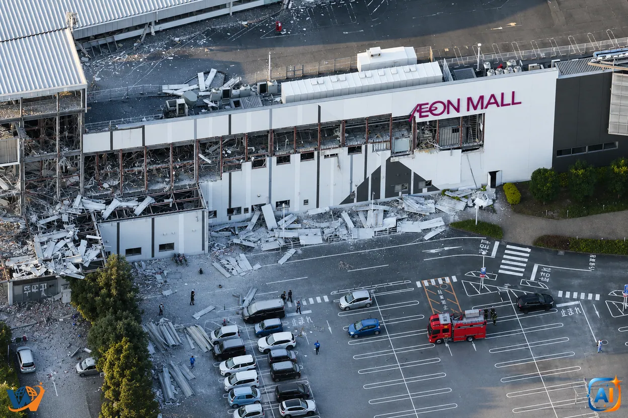 Cutremur devastator în Japonia: oameni prinși într-un mall