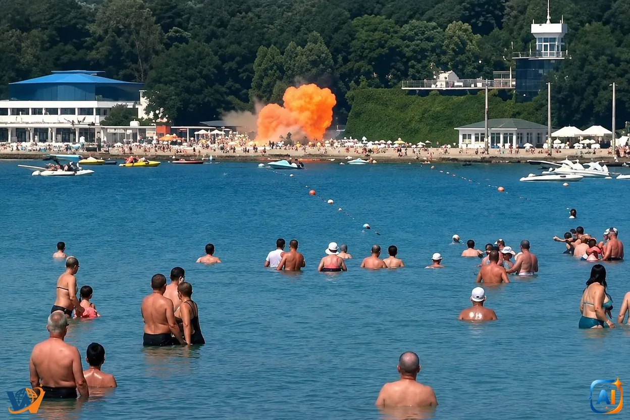 Dronă prăbușită pe o plajă din Rusia