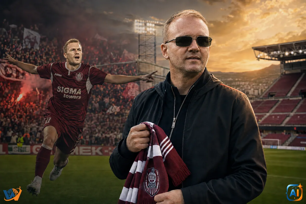 Kapetanos s-a întors la CFR Cluj. Fostul golgheter și-a vizitat clubul de suflet
