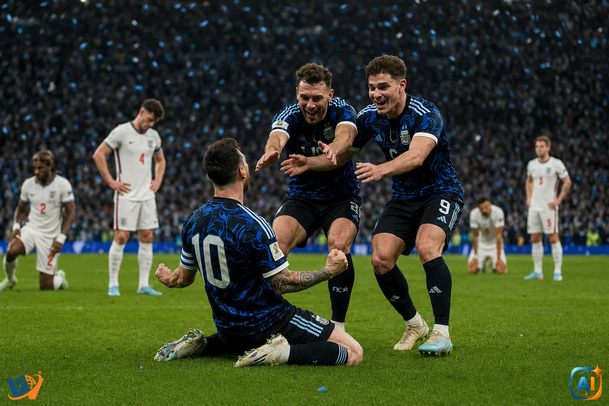 Pasele de gol ale lui Messi trimite Argentina în finală după 2-1 cu Anglia