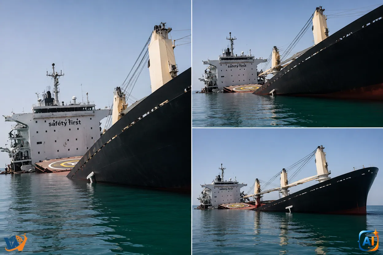 O navă cargo s-a scufundat în Strâmtoarea Hormuz după o coliziune. Toți cei 23 de membri ai echipajului au fost salvați