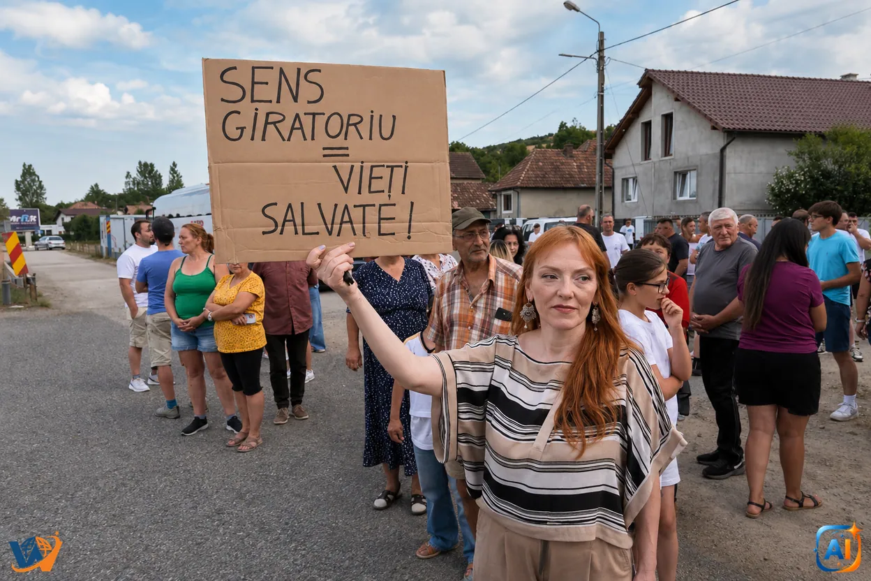 Vâlcele a ieșit în stradă. Oamenii cer siguranță pe DN1