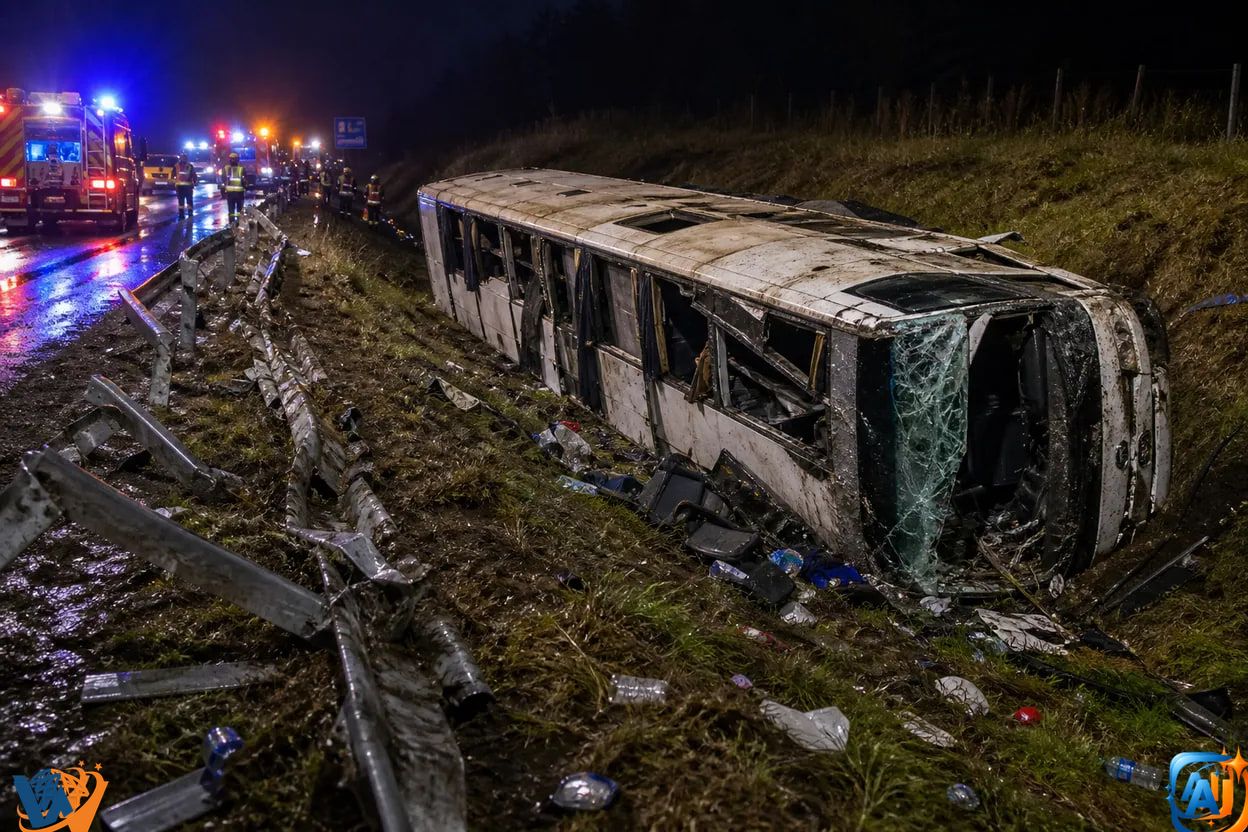 12 morți într-un accident cu un autocar polonez pe M3 în Ungaria