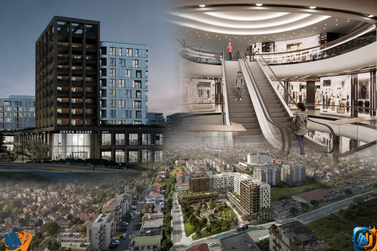 20.000 mp de mall, 5.000 mp de parc. Clujul construiește din nou în jurul betonului