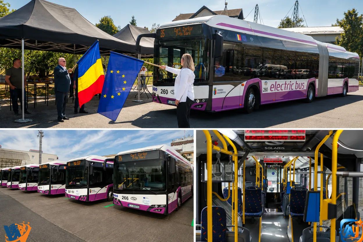 40 de autobuze electrice noi, în circulație la Cluj-Napoca