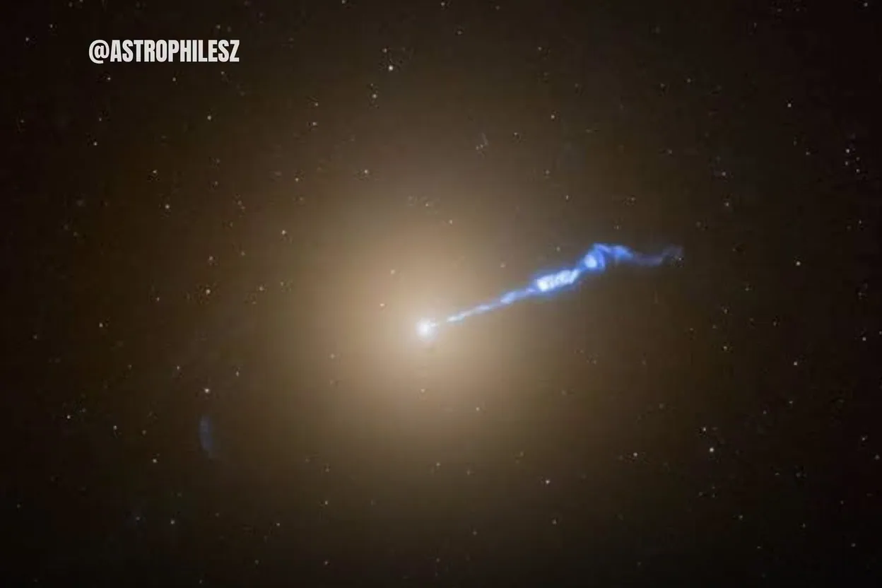 WoW Pulse Curiozități: Galaxia Messier 87 ascunde un jet uriaș în spațiu