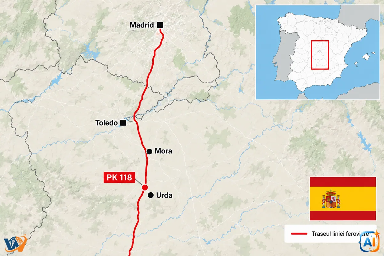 Accident feroviar grav în Spania: cel puțin 30 de morți la Urda