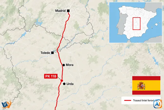 Accident feroviar grav în Spania: cel puțin 30 de morți la Urda