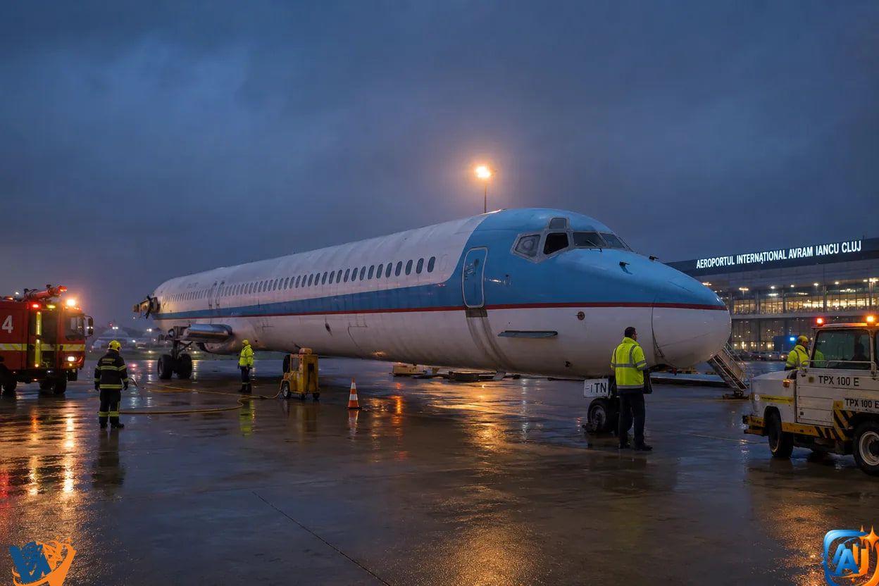 Aeroportul Cluj aduce un avion MD-83 pentru pregătirea personalului și exerciții de urgență