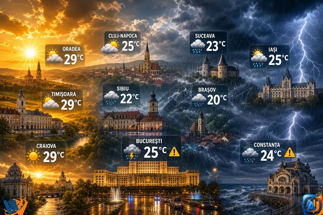 WoW Pulse Meteo: prognoza pentru 13 Iulie 2026