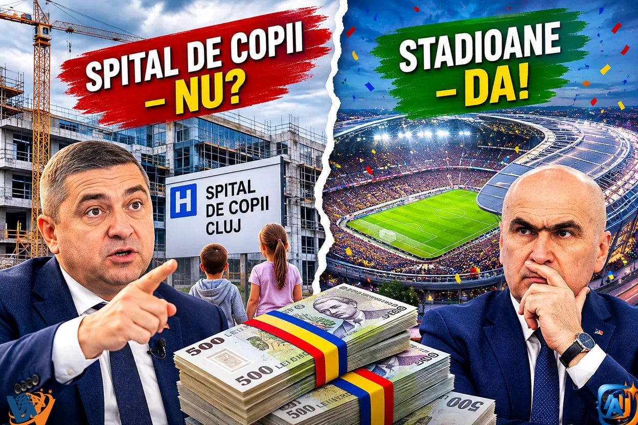 Alin Tișe atacă Guvernul Bolojan: bani pentru stadioane, nu spital