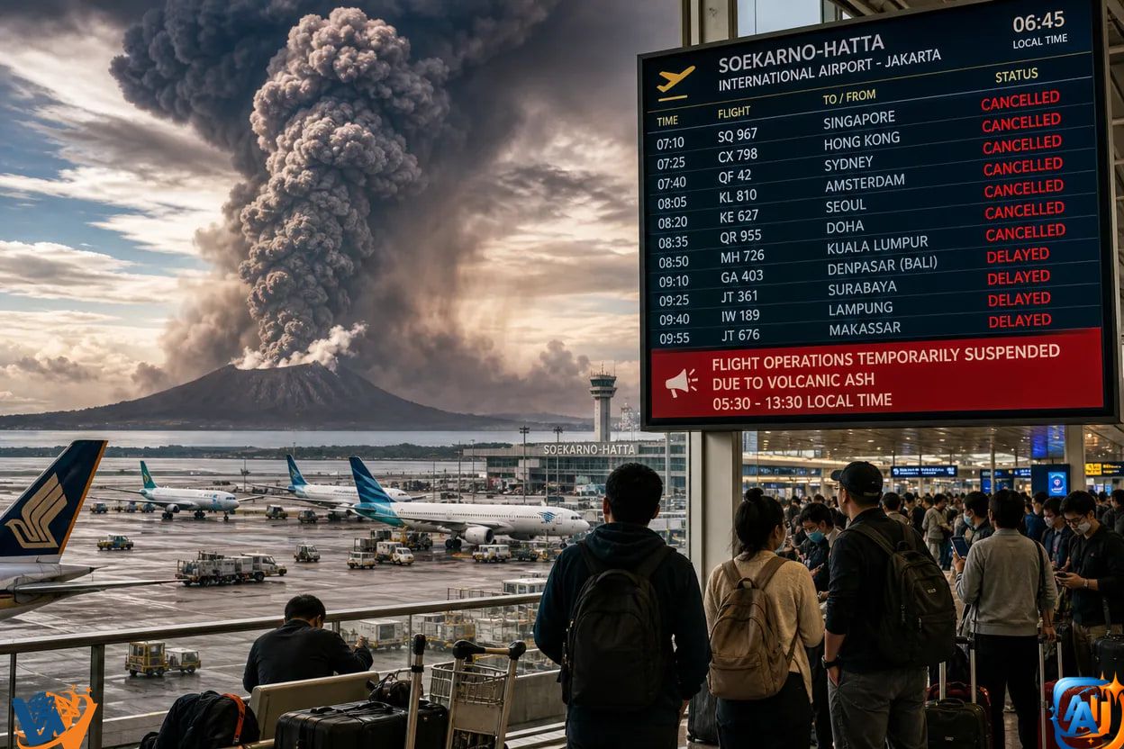 Anak Krakatau erupe: peste 300 de zboruri afectate la Jakarta