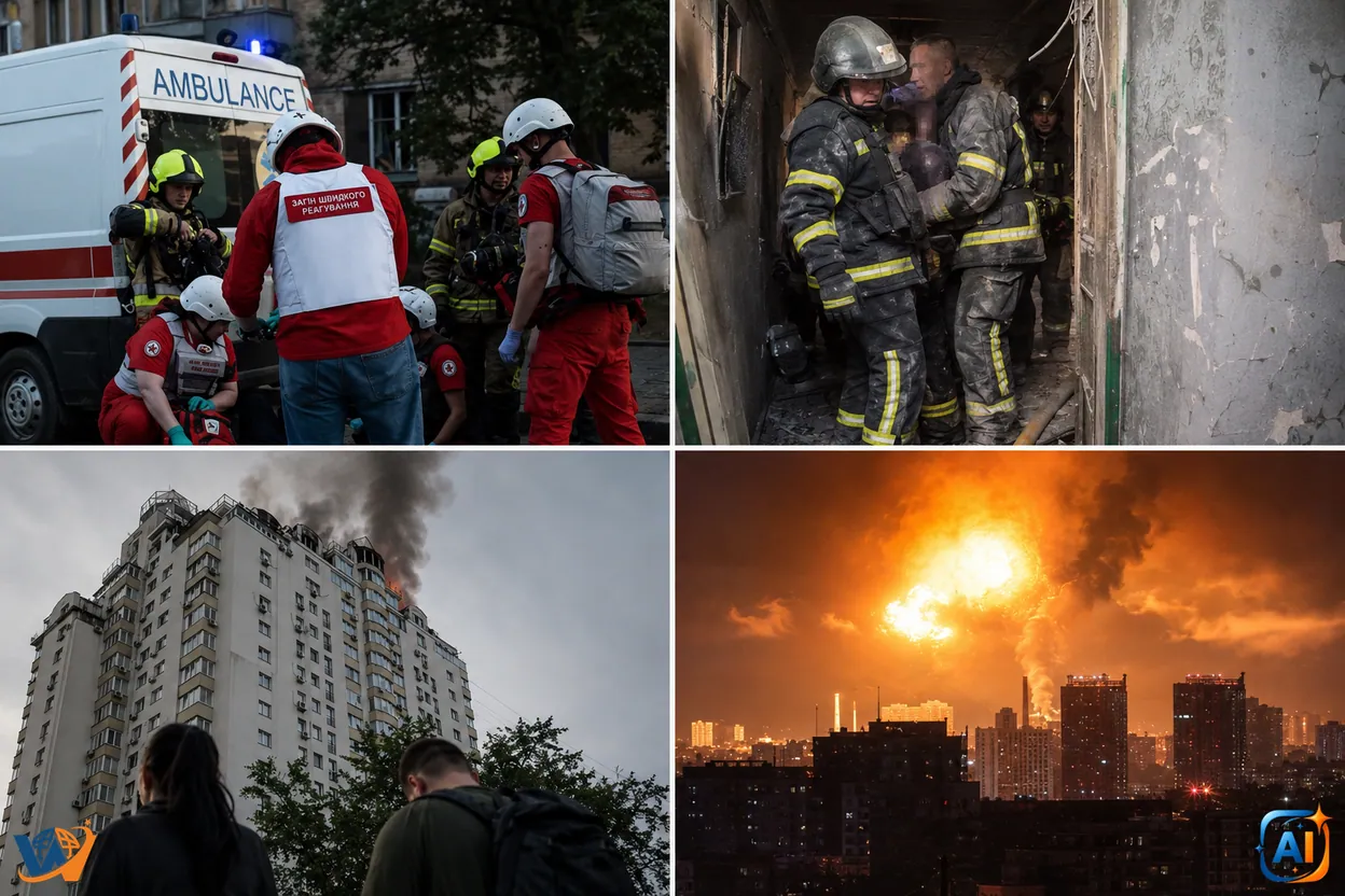 Atac masiv asupra Kievului: cel puțin 13 morți