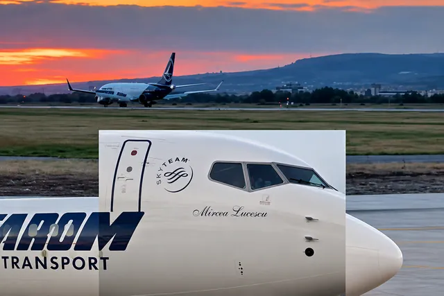 Boeingul TAROM „Mircea Lucescu”, prima aterizare la Cluj