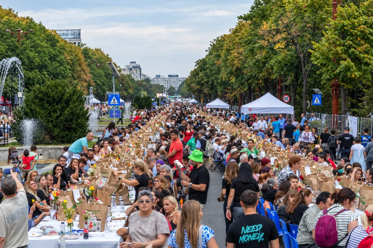 Bucureștiul a stabilit un record mondial cu „Masa care Unește”