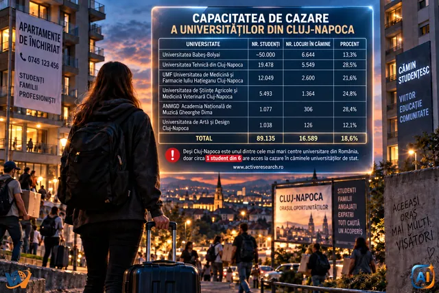 Căminele din Cluj acoperă sub 19% dintre studenți