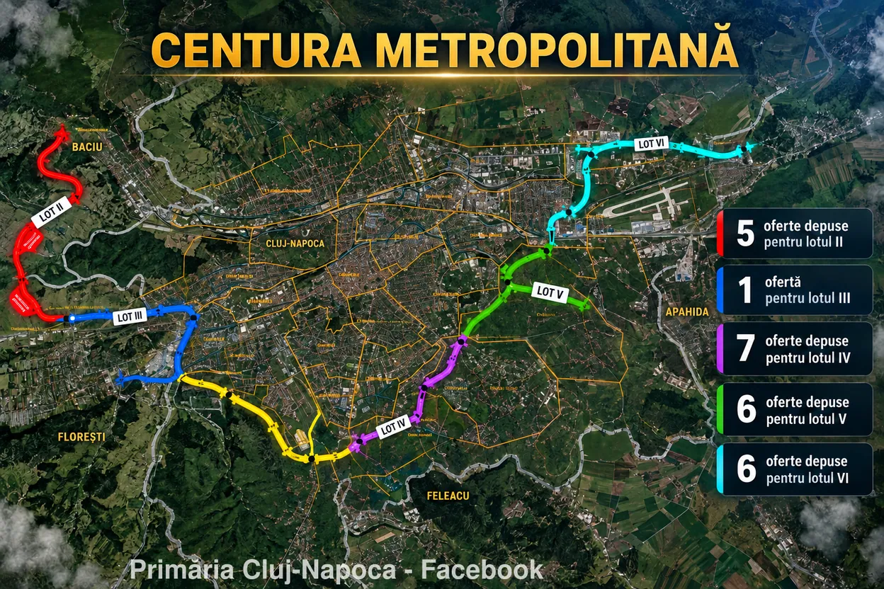 Centura Metropolitană Cluj: 25 de oferte pentru loturile II–VI