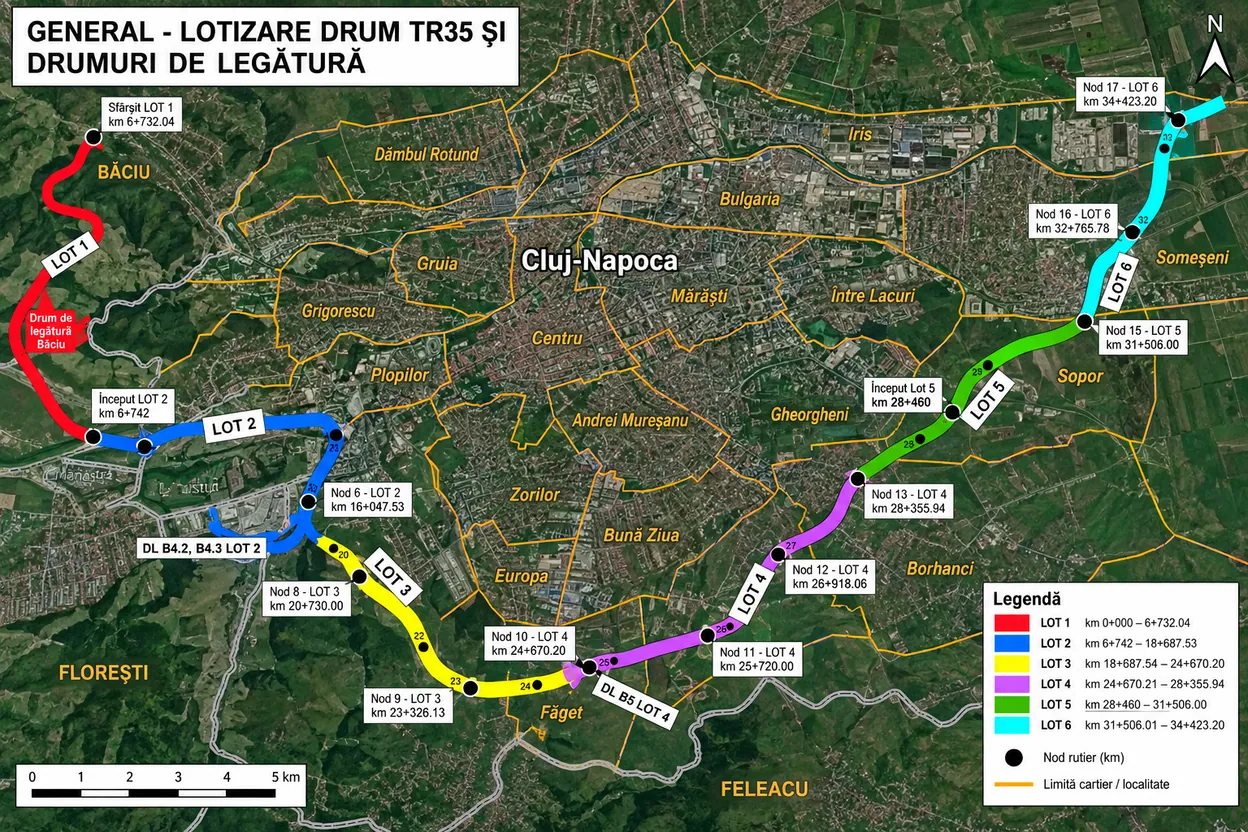 Centura Metropolitană Cluj: termene-limită pe 15 și 21 septembrie. 13 oferte sunt deja depuse