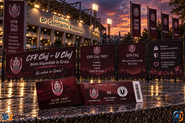 CFR Cluj deschide casele de bilete pentru derby-ul cu U Cluj
