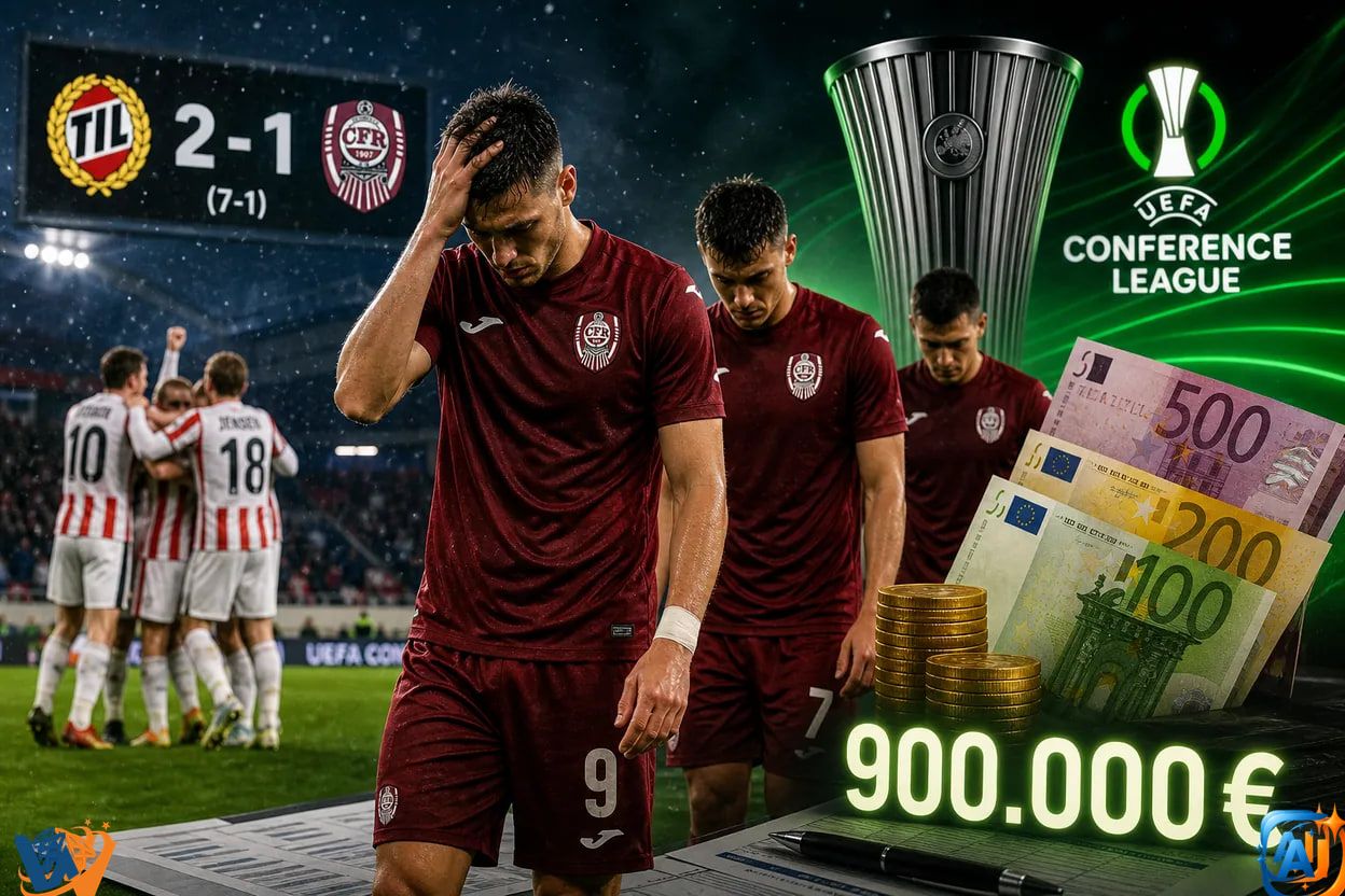 CFR Cluj, eliminată din Conference League. Câți bani ia de la UEFA