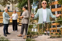 Clasă în aer liber la Liceul „Onisifor Ghibu” din Cluj