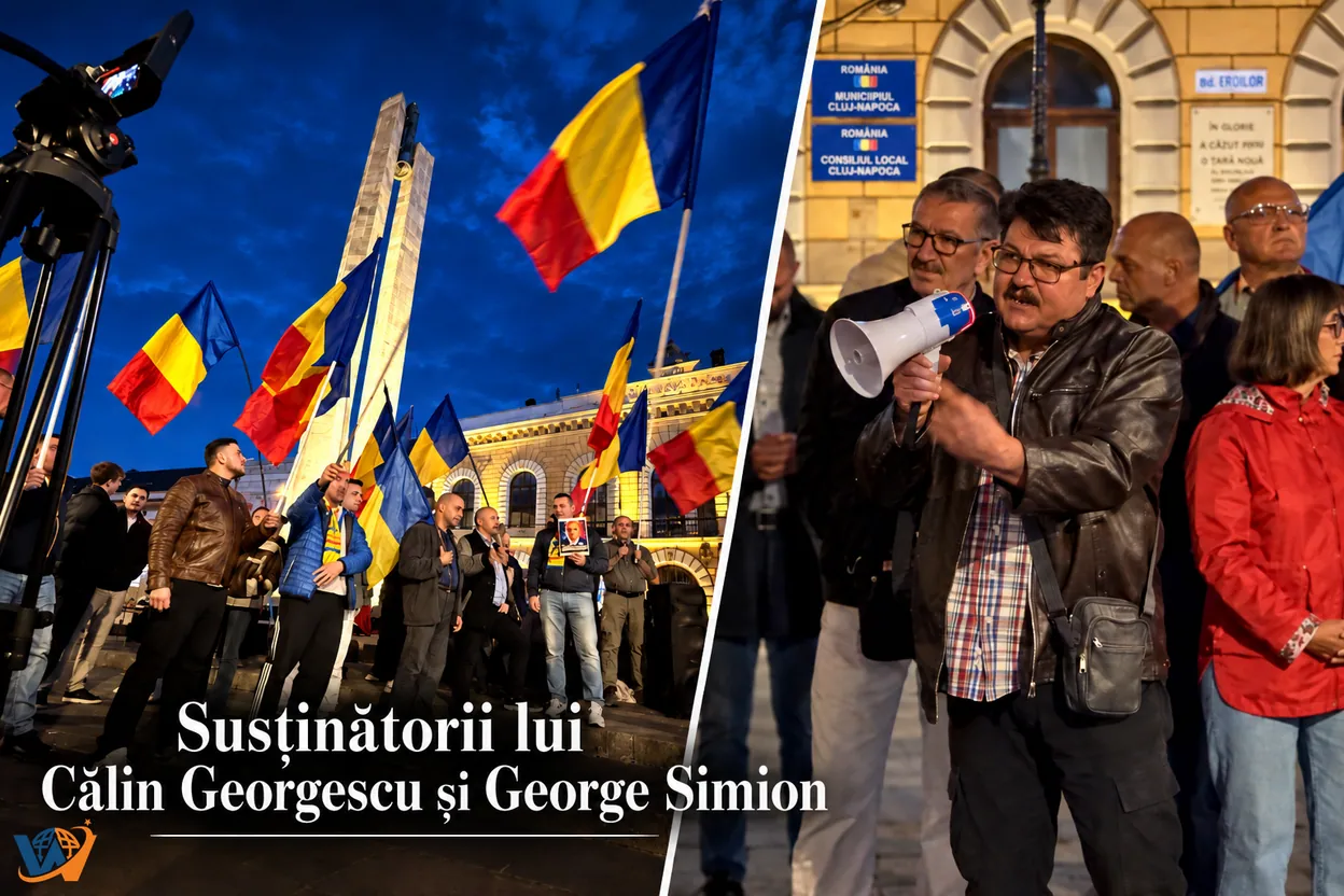 Cluj-Napoca: câteva zeci de persoane la protestul anunțat de Simion