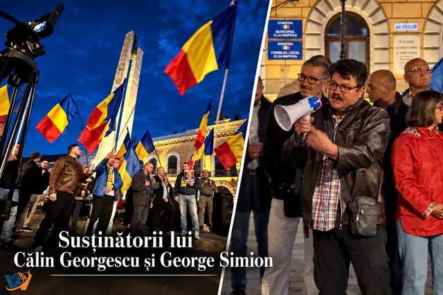 Cluj-Napoca: câteva zeci de persoane la protestul anunțat de Simion
