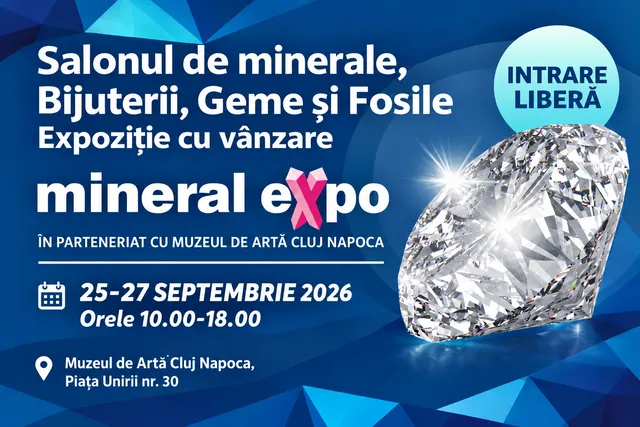Cristale și fosile la Cluj: începe Mineral Expo