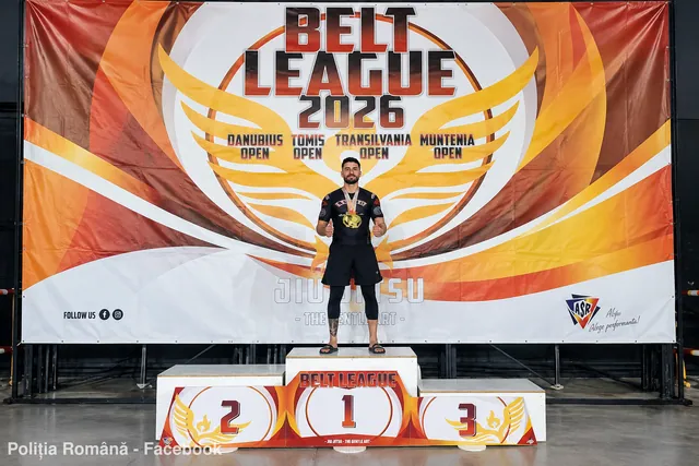 Cristian Talpoș, polițist din Sălaj, dublu aur la jiu-jitsu