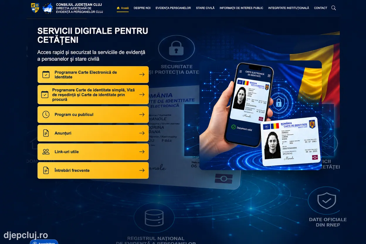 DJEP Cluj: site nou pentru informații despre actele de identitate