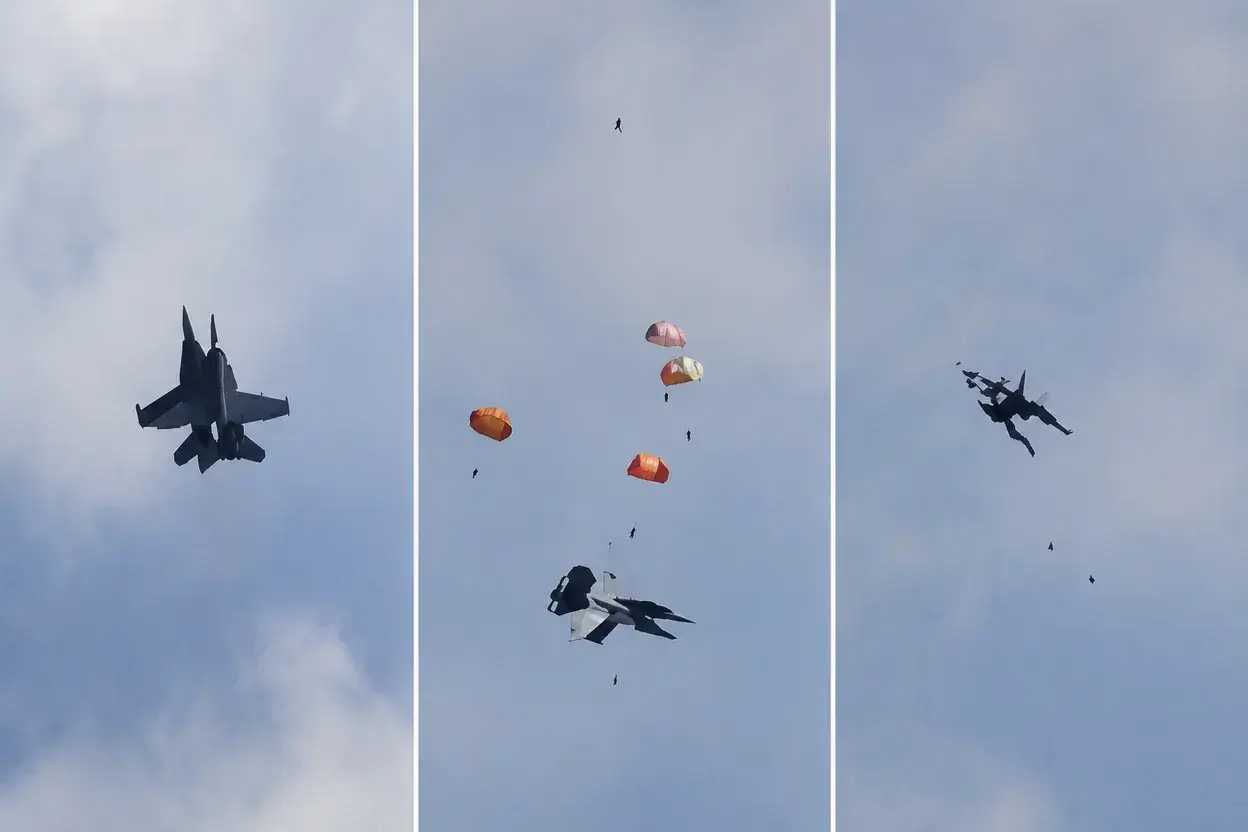 Două avioane militare americane s-au ciocnit în aer la un show aviatic