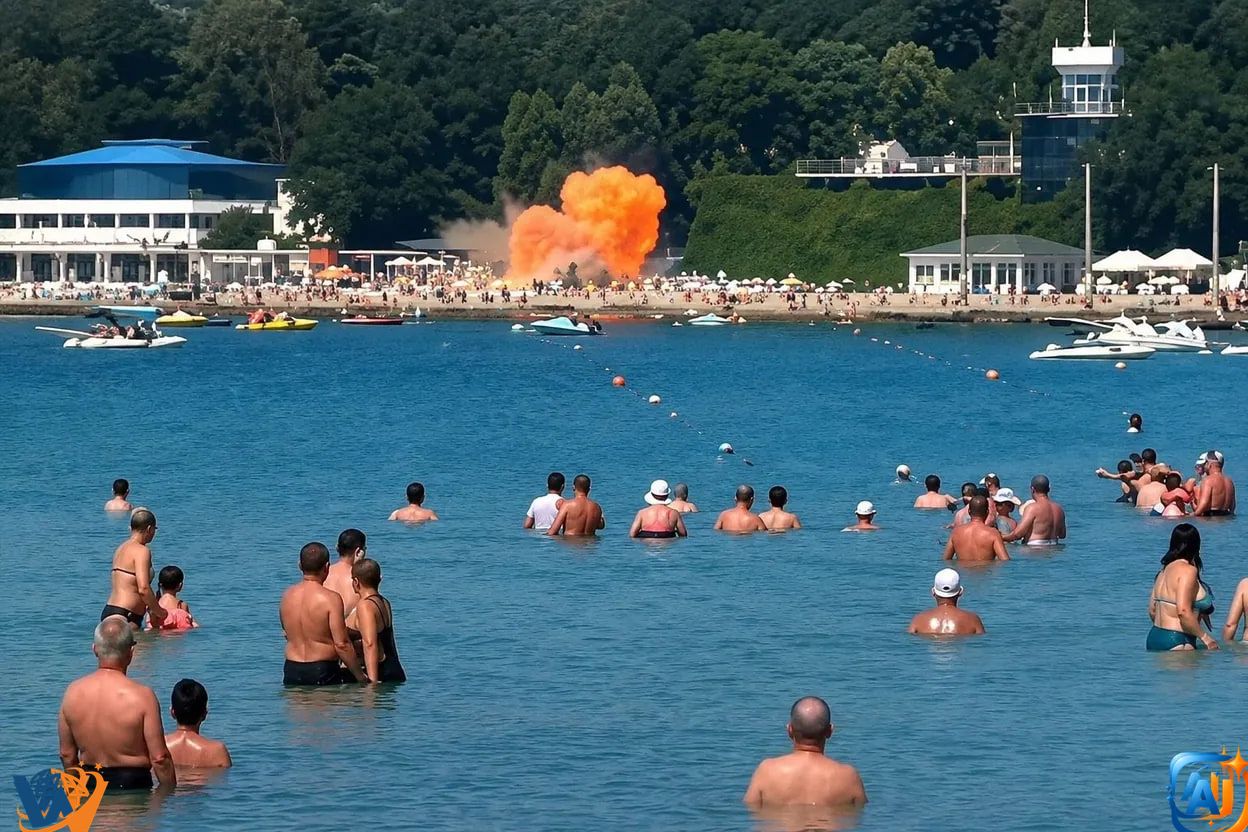 Dronă prăbușită pe o plajă din Rusia