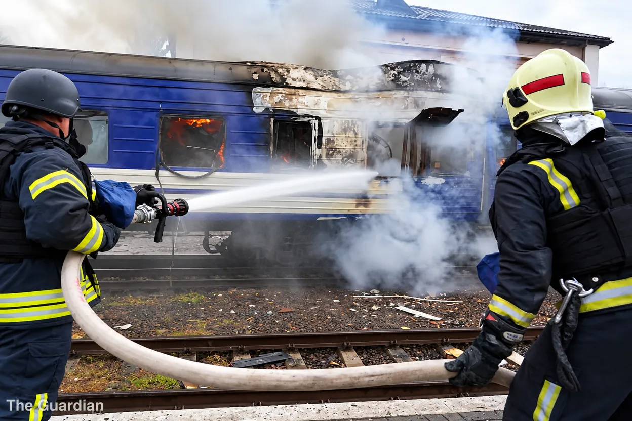 Dronă rusă lovește un tren la 2 km de granița cu Polonia