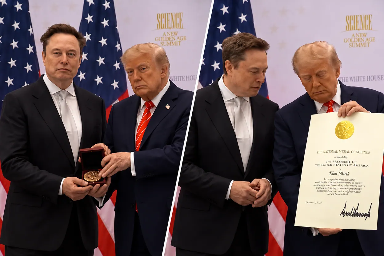 Elon Musk primește de la Trump Medalia Națională pentru Știință