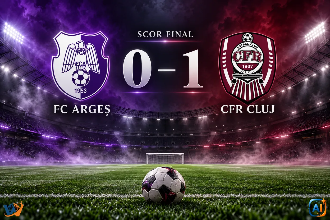 FC Argeș – CFR Cluj 0–1: Krešić decide victoria la Mioveni