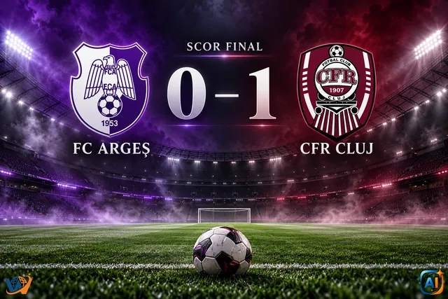 FC Argeș – CFR Cluj 0–1: Krešić decide victoria la Mioveni