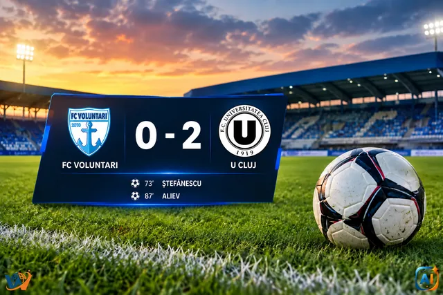 FC Voluntari – U Cluj 0-2. Rezervele lui Bergodi decid meciul
