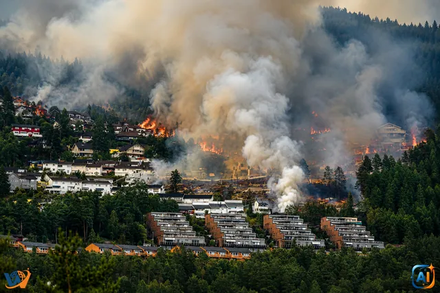 Incendiu devastator în Norvegia. Peste 50 de locuințe au fost distruse