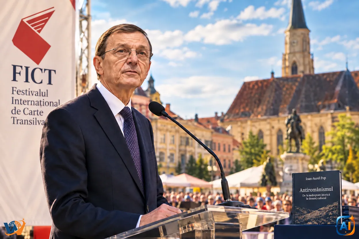 Ioan-Aurel Pop deschide FICT 2026 la Cluj. Conferință și lansare de carte în Piața Unirii