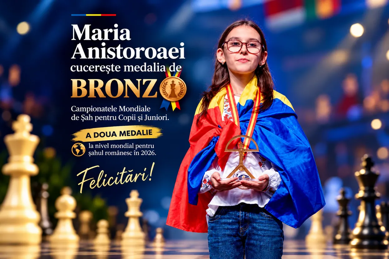 Maria Anistoroaei câștigă bronzul mondial la șah U13