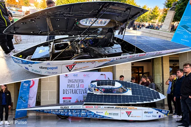 Mașina solară Hyperion Origin a fost expusă la Casa de Cultură a Studenților
