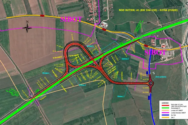 Nodul rutier Cugir de pe A1: 17 oferte depuse la licitație