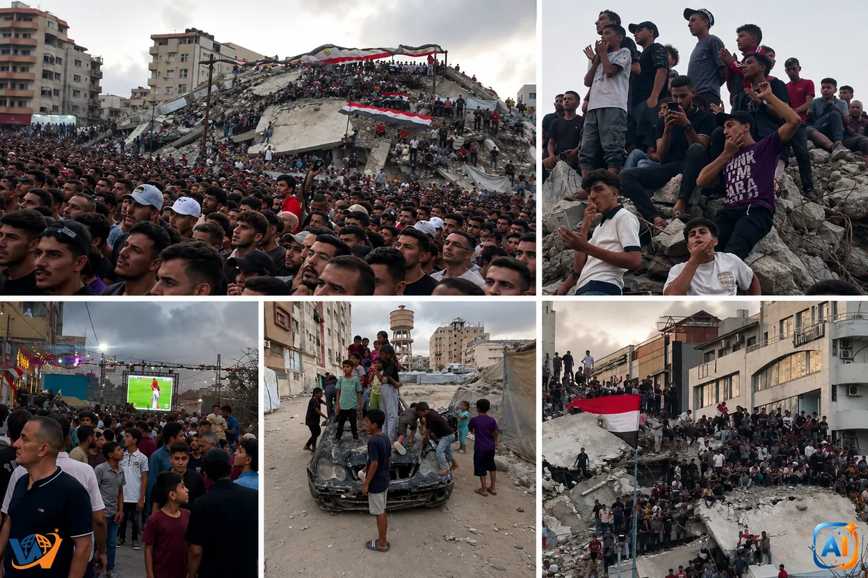 Palestinienii au susținut Egiptul printre ruine