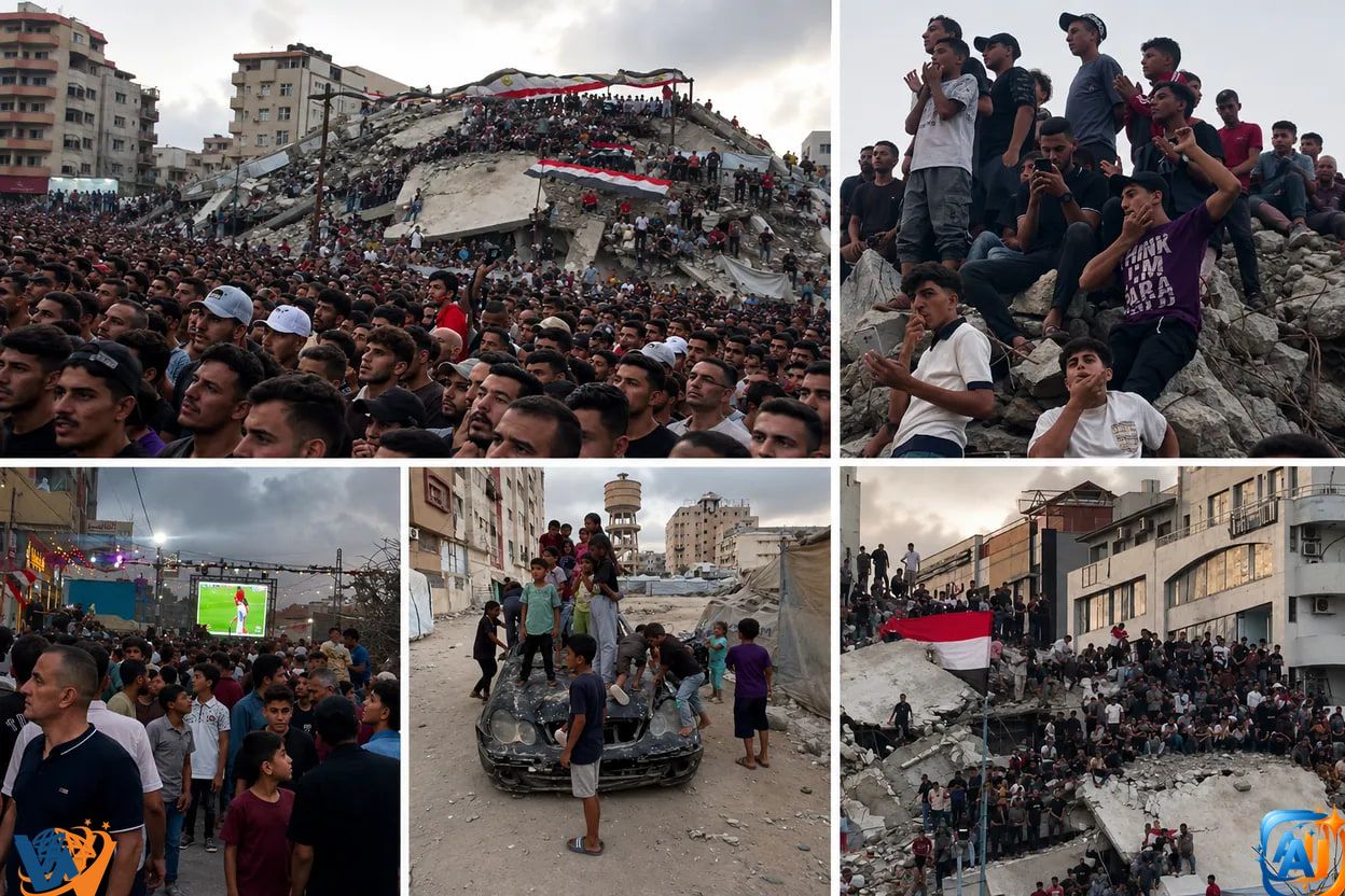 Palestinienii au susținut Egiptul printre ruine