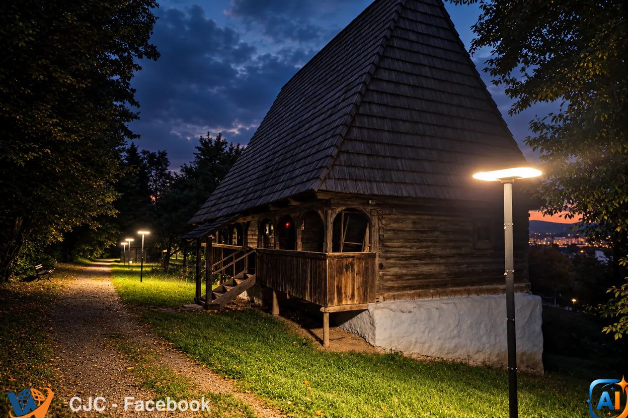 Parc Etnografic „Romulus Vuia”, iluminat cu panouri solare